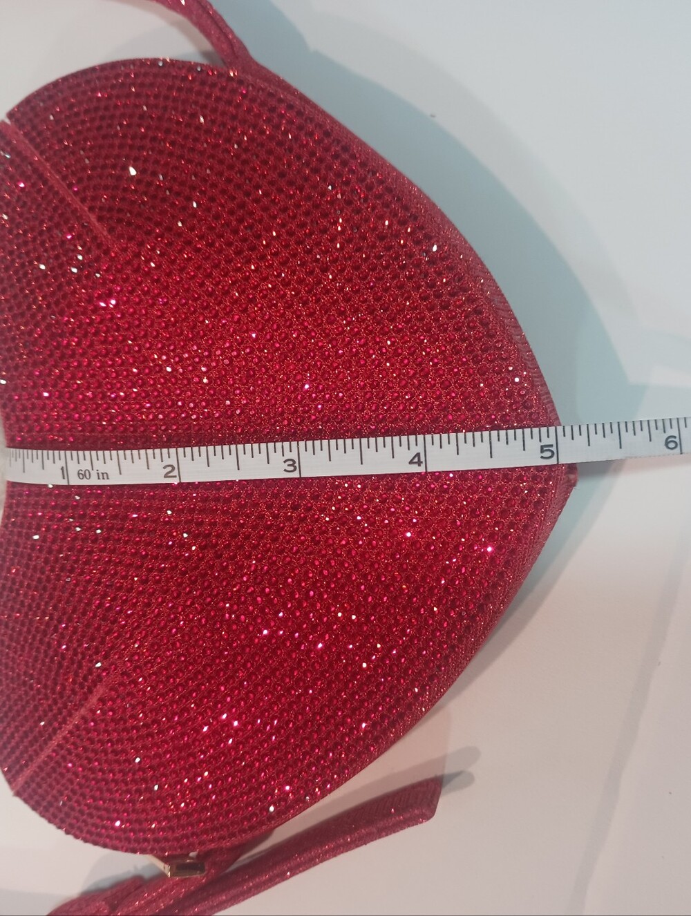Forever 21 Red Rhinestones Heart Shoulder Bag - Picture 6 of 7